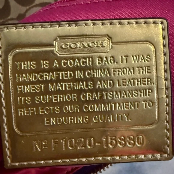 Coach special edition purple gold stars poppy purse on signature canvas preowned - Picture 5 of 17